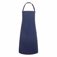 KARLOWSKY | Basic Chef Bib Apron with 2-Section Pocket – Navy - 75×90 cm - Poly-Cotton 65/35