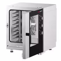 Commercial Electric Combi Oven - Manual Controls - 7x GN 1/1 - incl. Mounting brackets