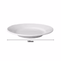 (6 adet) BUDGETLINE - Düz Tabak - Porselen, Ø180mm, Beyaz