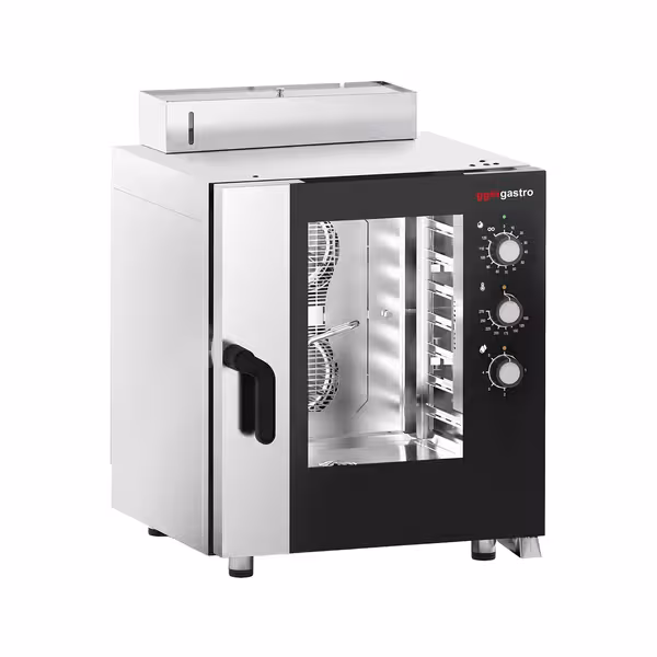 Commercial Electric Combi Oven - Manual Controls - 7x GN 1/1 - incl. Mounting brackets