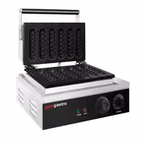 Commercial Waffle Maker / Lolly Waffle Maker - Double - Manual - 1.55kW - Shape: Waffle on a stick - for 6 pieces