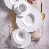 (6 adet) WHITE DELIGHT - Çukur Tabak Yuvarlak - Porselen, Ø300mm, Beyaz