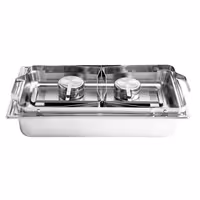 Grijana posuda - GN 1/1 - s poklopcem - sklopivi stalak (chafing dish)