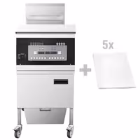 Električna friteza - 26 L - 14,2 kW - elektroničko upravljanje - sa sustavom filtriranja ulja