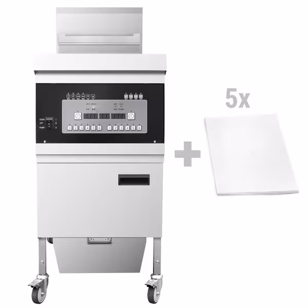 Električna friteza - 26 L - 14,2 kW - elektroničko upravljanje - sa sustavom filtriranja ulja