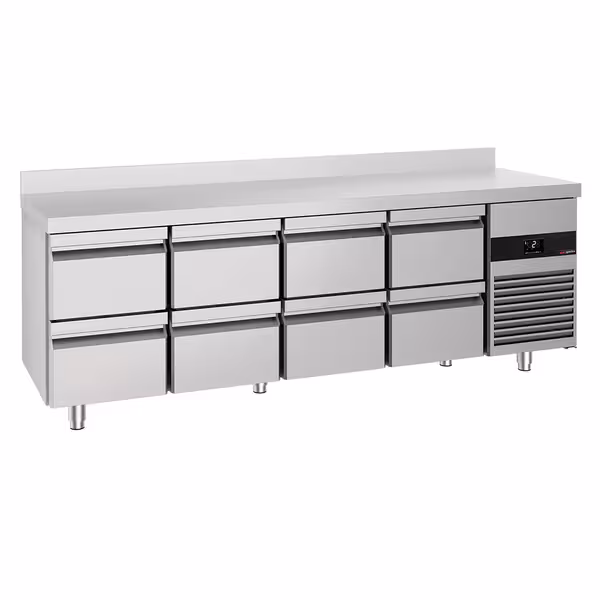 Kühltisch PREMIUM - 2330x700 mm - 632 l - ventileeritud jahutus - Tagaserv