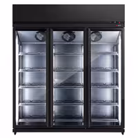 Commercial Beverage Display Fridge – 1800 litres – with 3 glass doors & advertising display