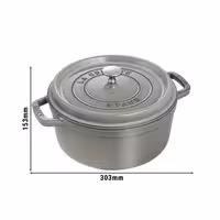 STAUB | LA COCOTTE - Cocotte - Ø 240 mm - Lijevano željezo - Grafitno siva boja