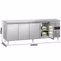Rashladni pult ECO - 2230x700 mm - 553 l - Ventilirano hlađenje - s 4 vrata