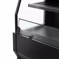 Commercial multideck display fridge - Open front - 1220mm - 300L - with 2 shelves - Black