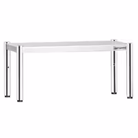 Pöytähylly - ruostumattomasta teräksestä - 1 taso - 800x370 mm - korkeussäädettävä