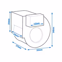 Centrifugalni ventilator 2500 m³/h - za zidne nape
