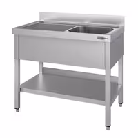 Sudoper ECO - 1000x600 mm - s donjom policom - s 1 koritom - korito desno