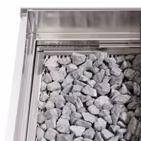 Barbacoa de gas de piedra volcánica - 18kW|800mm - De pie - Parrilla de hierro fundido - 900 fondo - 2 quemadores - incl. piedra volcánica, encendido piezoeléctrico - Acero inoxidable