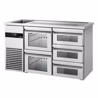 Pivski šank PREMIUM - 1550x700 mm - 5 Staklene ladice