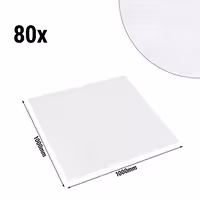 (80 pcs) Damask Square Tablecloth Tessin Atlas - Satin Band - 100x100cm - White