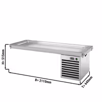 Mesa refrigerada de encastre - 2100mm - +2 a +8°C - 6x GN 1/1 - 700W