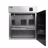 Armário esterilizador de facas UV - para 10 facas - 15W - Temporizador até 60min