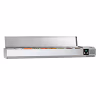Aukstuma galda vitrīna PREMIUM - 1800x335 mm - 8 x GN 1/4