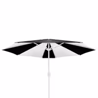 Replacement Canopy for Parasol - Ø270cm - without LED Lighting - Black/White - Round - Polyester