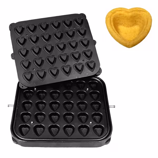 Tartelet Makinesi TMPIC İçin Plakalar - Kalıp: 30x Kalp - 51x46mm