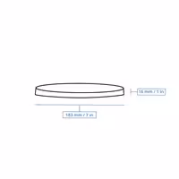 (300 pcs) Food Lidding Tray Polypropylene - 183mm - Round - Transparent