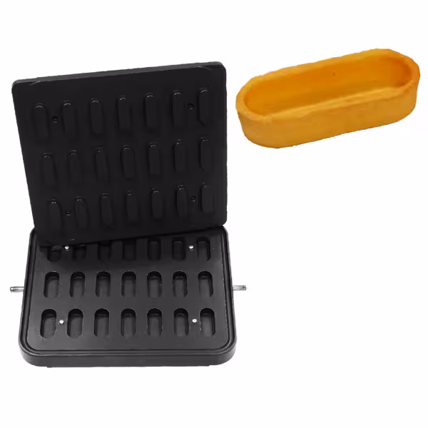 Tartelet Makinesi TMPIC Plakaları - Kalıp: 21x Eclair - 66x26mm