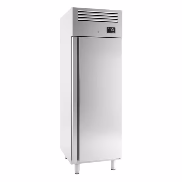 Szafa mroźnicza piekarnicza Premium PLUS – stal nierdzewna – EN 600 x 400 – 560 L – z 1 drzwiami