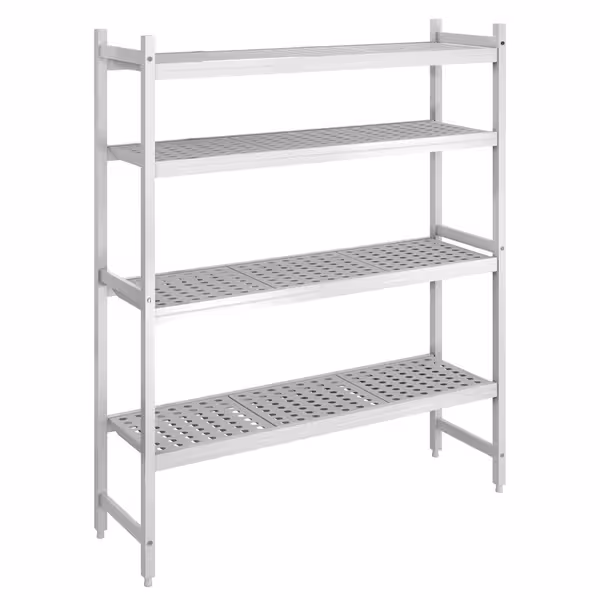 وحدة رفوف ألمنيوم - بداية - 1491x1800mm - عمق: 460 mm - 4 رفوف - الحمولة: 600 kg