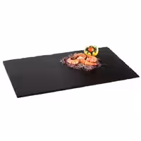 (6 Stück) Naturschieferplatte - GN 1/1 - 530x325mm - Schwarz