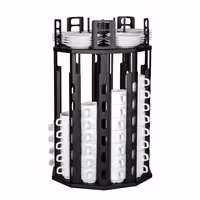 Cup Dispenser - rotating - Black - Stainless Steel - Countertop Version