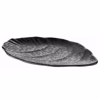(6 pcs) Tray - GLAMOUR - Melamine - 300x190mm - Height: 15mm - Black