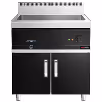 Toplovodna kupka električna - 2,4 kW - 2x GN 1/1 ili 4x GN 1/2 - s odvodnim ventilom - na zatvorenom ormariću s 2 vrata