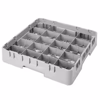 CAMBRO | CAMRACK® - Košara za pranje čaša 1/1 - Sa 20 odjeljaka - 500x500 mm - Siva boja