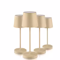 (4 adet) Şarj Edilebilir Masa Lambası - MERLE MICRO MICRO - 3 kademeli kısılabilir - Ø80x200mm - Sand