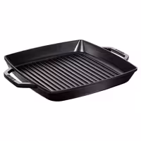 STAUB | Pure Grill Square Cast Iron Grill Pan – 33x33 cm - Black - Uncoated Interior