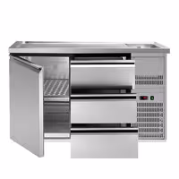 Direct Draw Beer Dispenser / Kegerator PREMIUM PLUS - 1550x700mm - 1 Solid Door & 3 Drawers