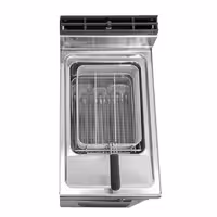 Friggitrice elettrica professionale su mobile - 18L - 13,5kW - controllo elettronico della temperatura - con rubinetto di scarico