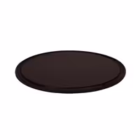 (12 adet) Düz Pizza Tabağı - Polietilen, Ø340mm, Oluklu/Kanallı Yüzey, Kahverengi