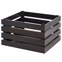 Ahşap Sunum Kutusu - SUPERBOX - Ahşap - Siyah - 350x290x200mm - GN 1/2 ile uyumlu