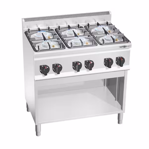 Plinski štednjak - 900x600x1020 mm - 28,5 kW - 6 plamenika - samostojeći