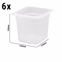 (6 szt.) CAMBRO | Pojemnik GN 1/6 – polipropylen – wysokość: 150 mm – mleczny