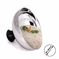 (4 قطع) حلقة تقديم الأرز - ستانلس ستيل - قطر 80 mm