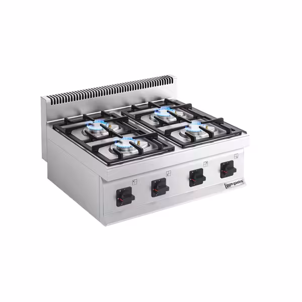 Plinsko kuhalo - 600x600x430 mm - 14 kW - 4 plamenika - nadpultni