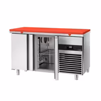 Kontatur tal-wiri tal-ikel iffriżat premium – 1400 x 700 mm – b'żewġ bibien – inkluż bord aħmar għall-qtugħ