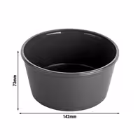 (12 pcs) Dessert Bowl - Plastic - 700ml - round - Ø 142mm - Grey