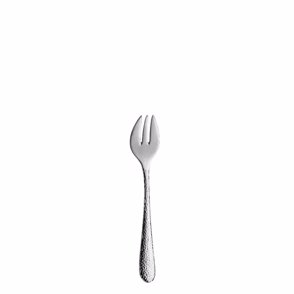 (12 pieces) WMF | Sitello Oyster Fork – 18/10 Stainless Steel - 147 mm - Polished - Hammered Finish