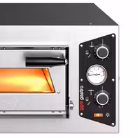 Electric Deck Pizza Oven - Single Deck - Refractory Stone Deck - 4 x Ø 30cm (12") - 230V Single Phase | Hardwired - Mechanical Controls - up to 450°C