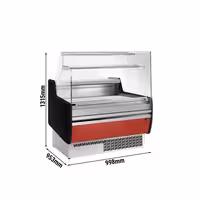Serve Over Counter - 998x953mm - with 1 door - front panel red - capacity 110 litres