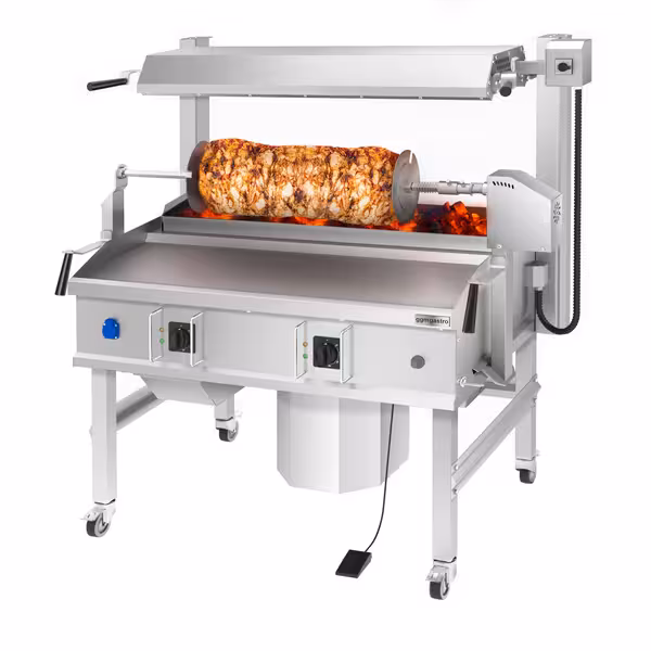 Elektromos Cağ kebab gép - vízszintes - 14 kW - max. 85 kg - Álló kivitel
